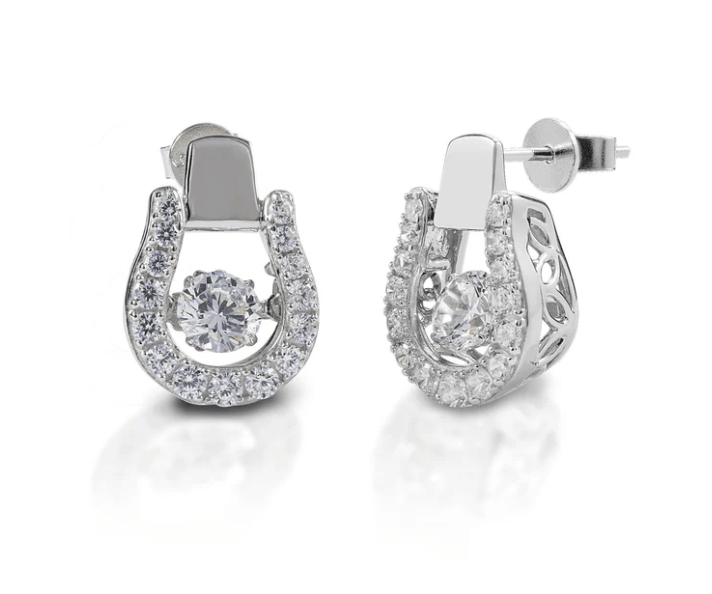 Cowgirl Luxe Dancing Stone Stirrup Earrings