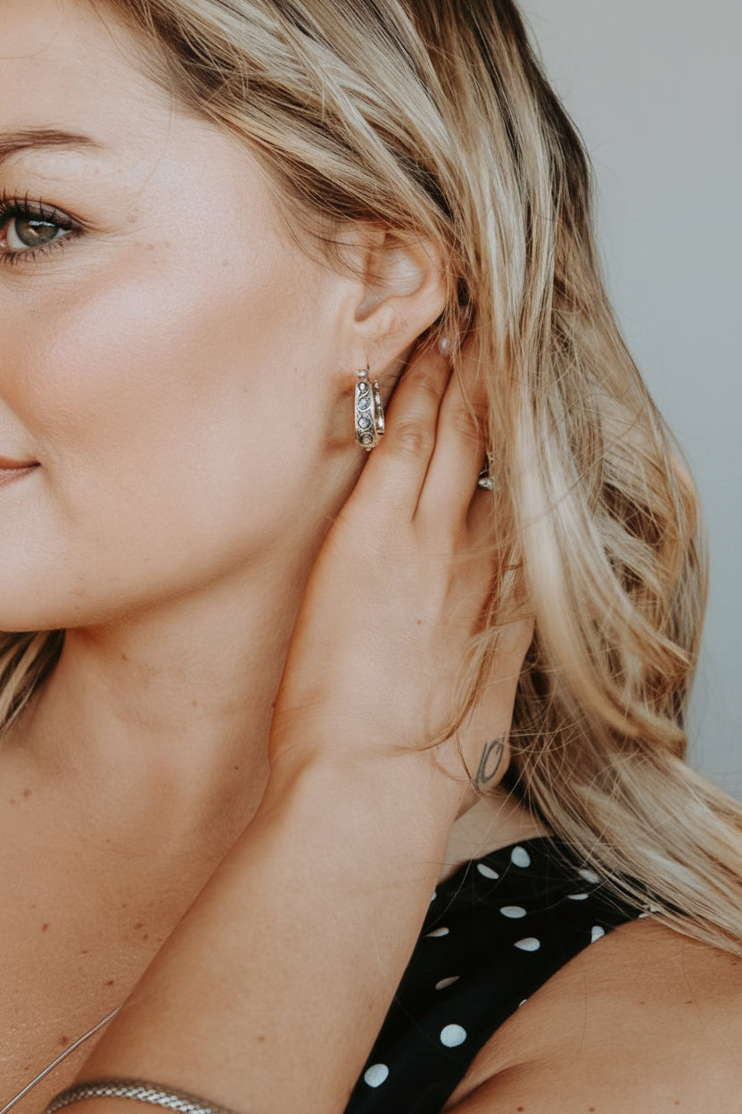 Cowgirl Luxe Engraved Stirrup Earrings