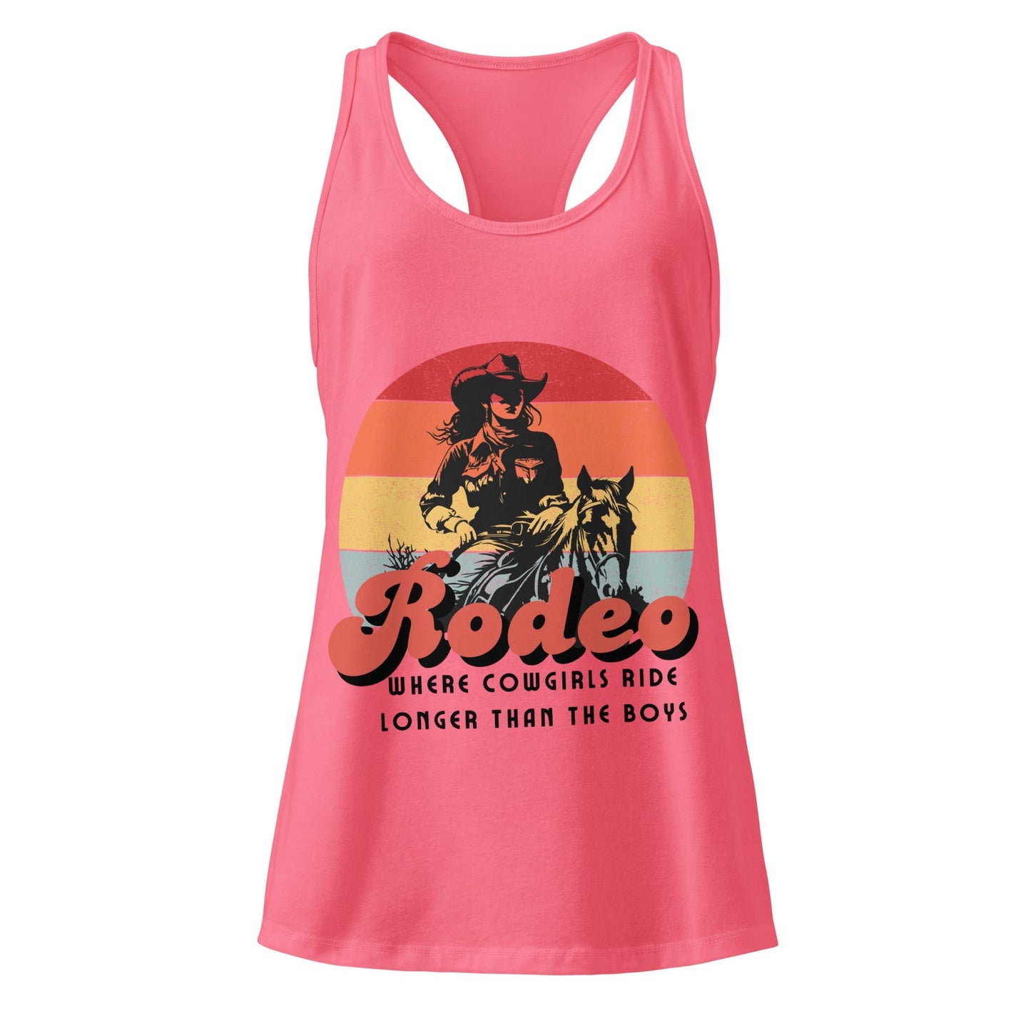 Cowgirls Ride Longer Than Boys Rodeo Tank