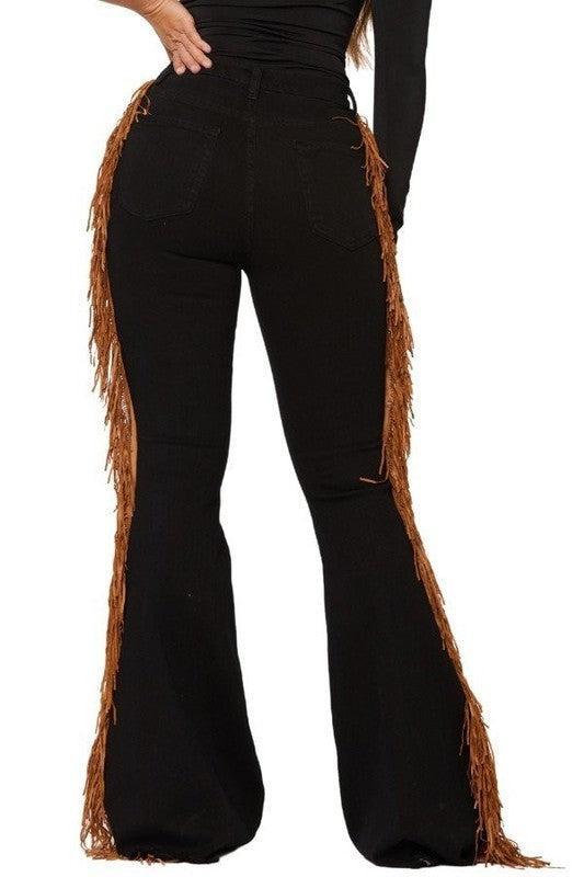 Fringe Bell Bottom-Inseam 30\"