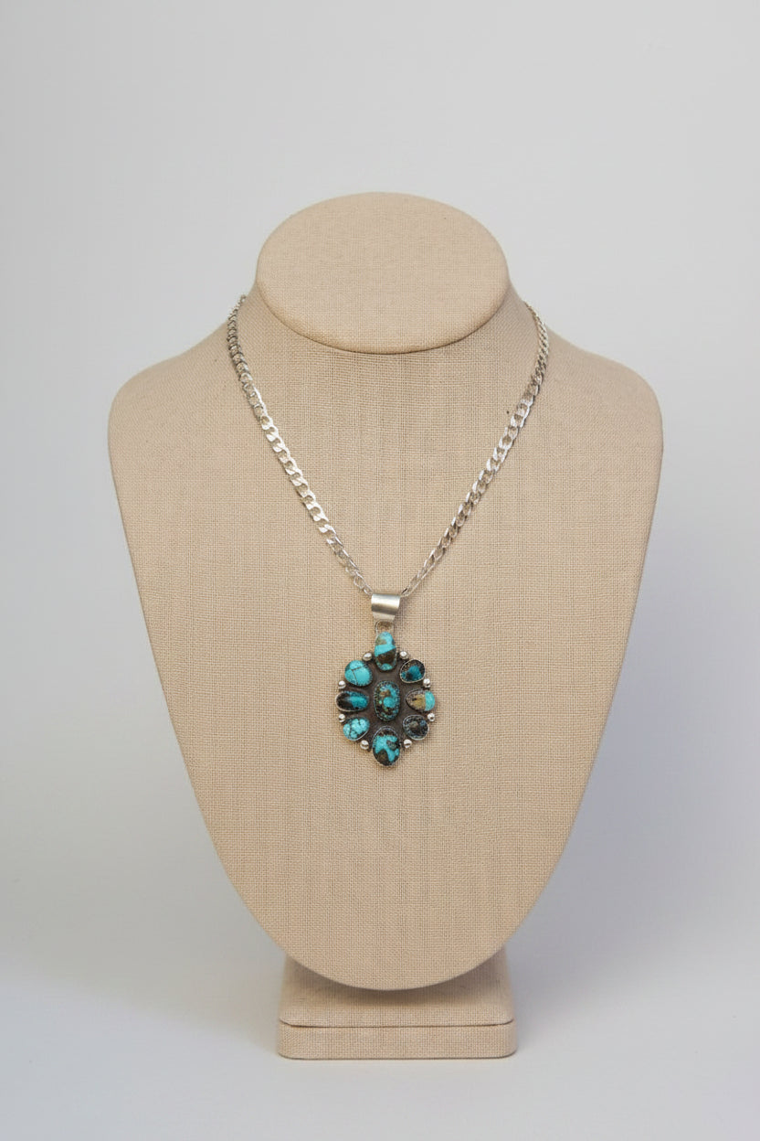 Dandridge Turquoise Cluster Necklace