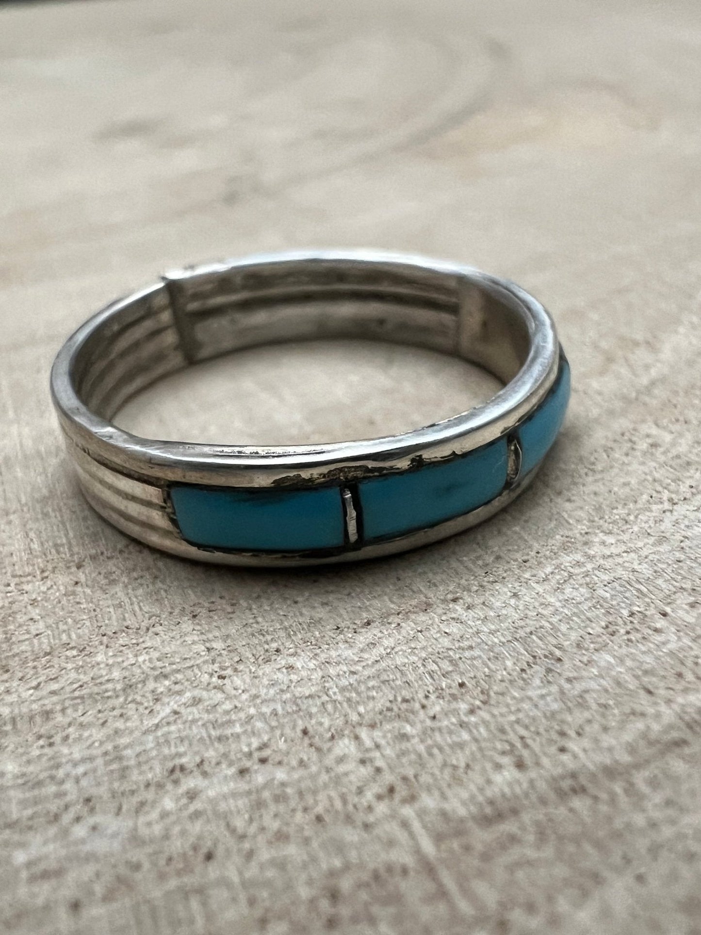 Debbie Livingston Navajo Kingman Turquoise Sterling Silver Ring — Sizes 7, 8, 8.5 Available