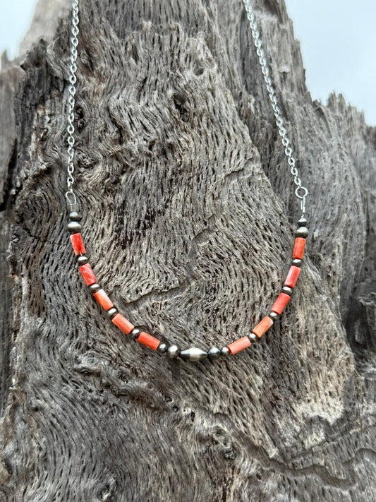 Desert Sunset Heishi Beaded Necklace