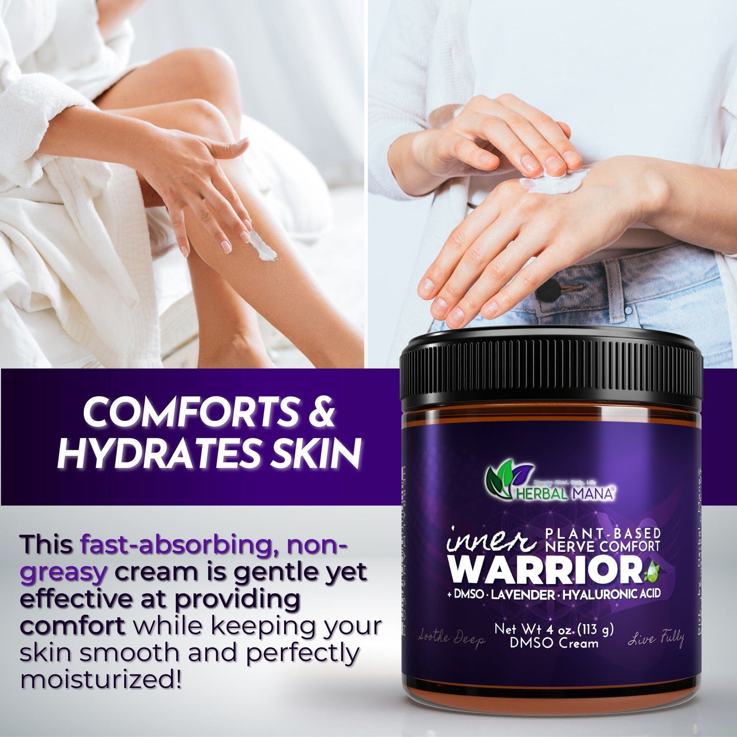 DMSO Cream for Nerve Pain Relief & Sleep | Inner Warrior