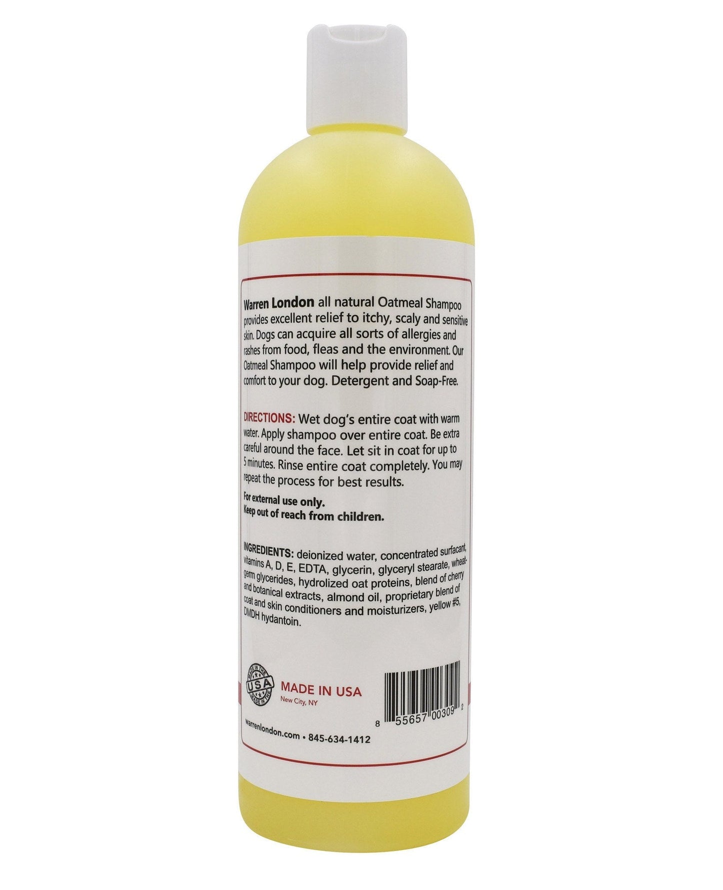 Oatmeal Dog Shampoo for Dry, Itchy Skin – Cherry Scent, 17 oz