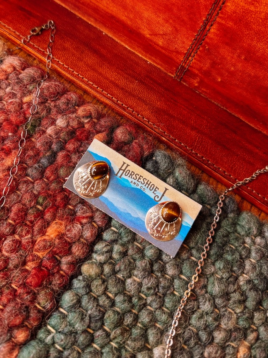 Donie Malachite/Tiger Eye Earrings