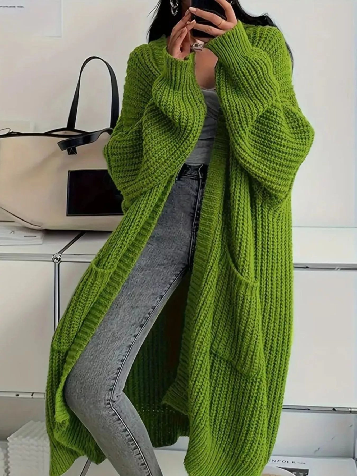 Couch-Day Oversized Long Sleeve Cardigan