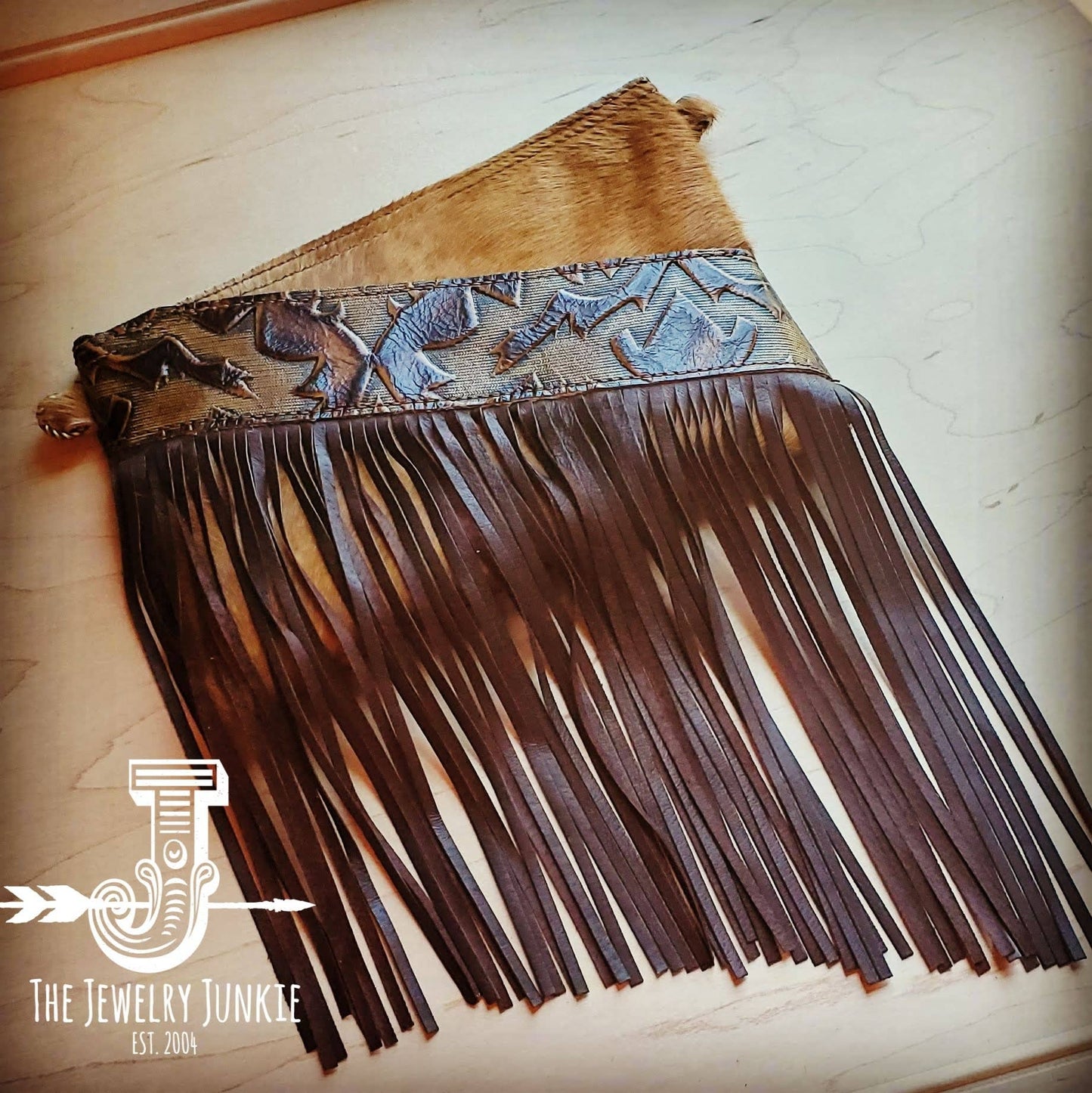 Cowhide Laredo Crossbody Clutch