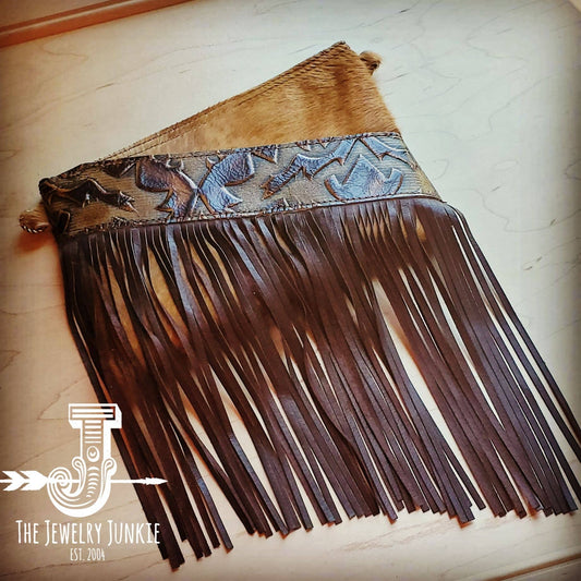 Cowhide Laredo Crossbody Clutch