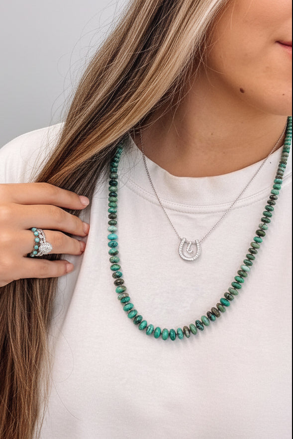 Easy Come, Easy Go 25" Turquoise Necklace