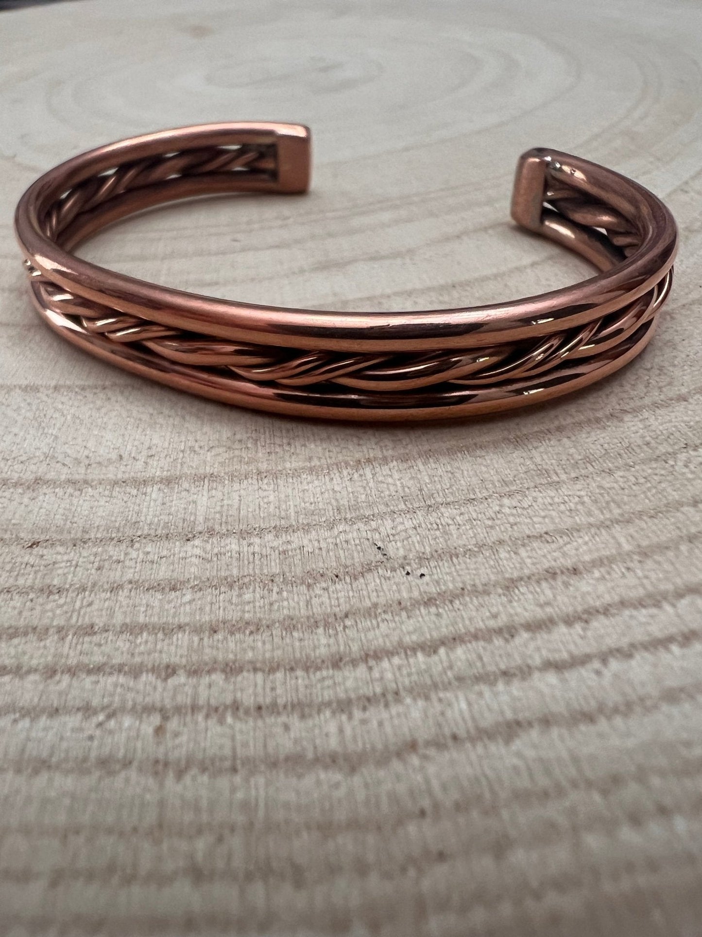 Elaine Tahe Navajo Copper Bracelet — 5/16" Wide (Fits 6" Wrist)