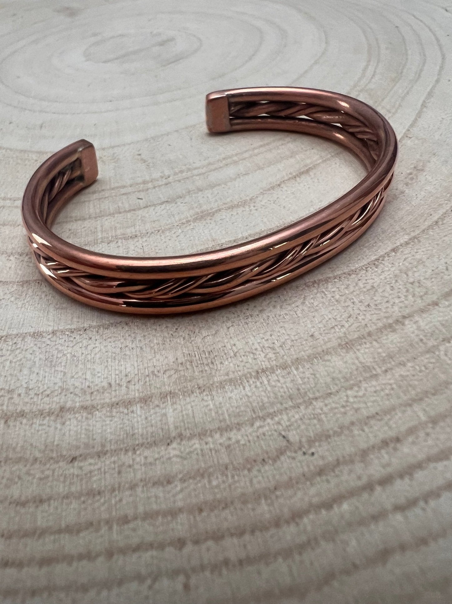 Elaine Tahe Navajo Copper Bracelet — 5/16" Wide (Fits 6" Wrist)
