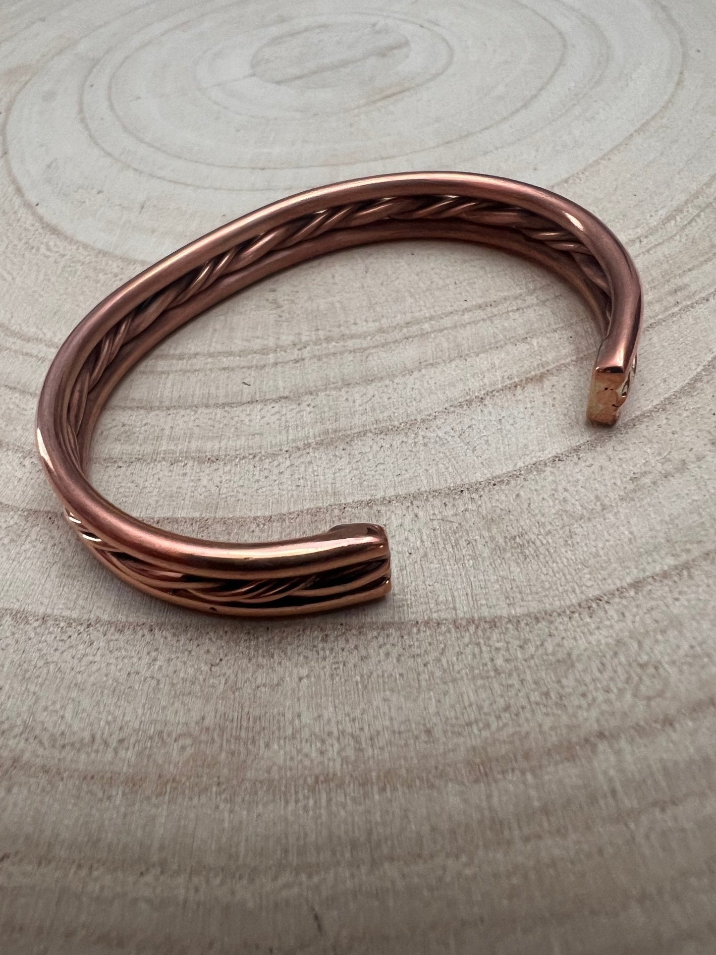 Elaine Tahe Navajo Copper Bracelet — 5/16" Wide (Fits 6" Wrist)