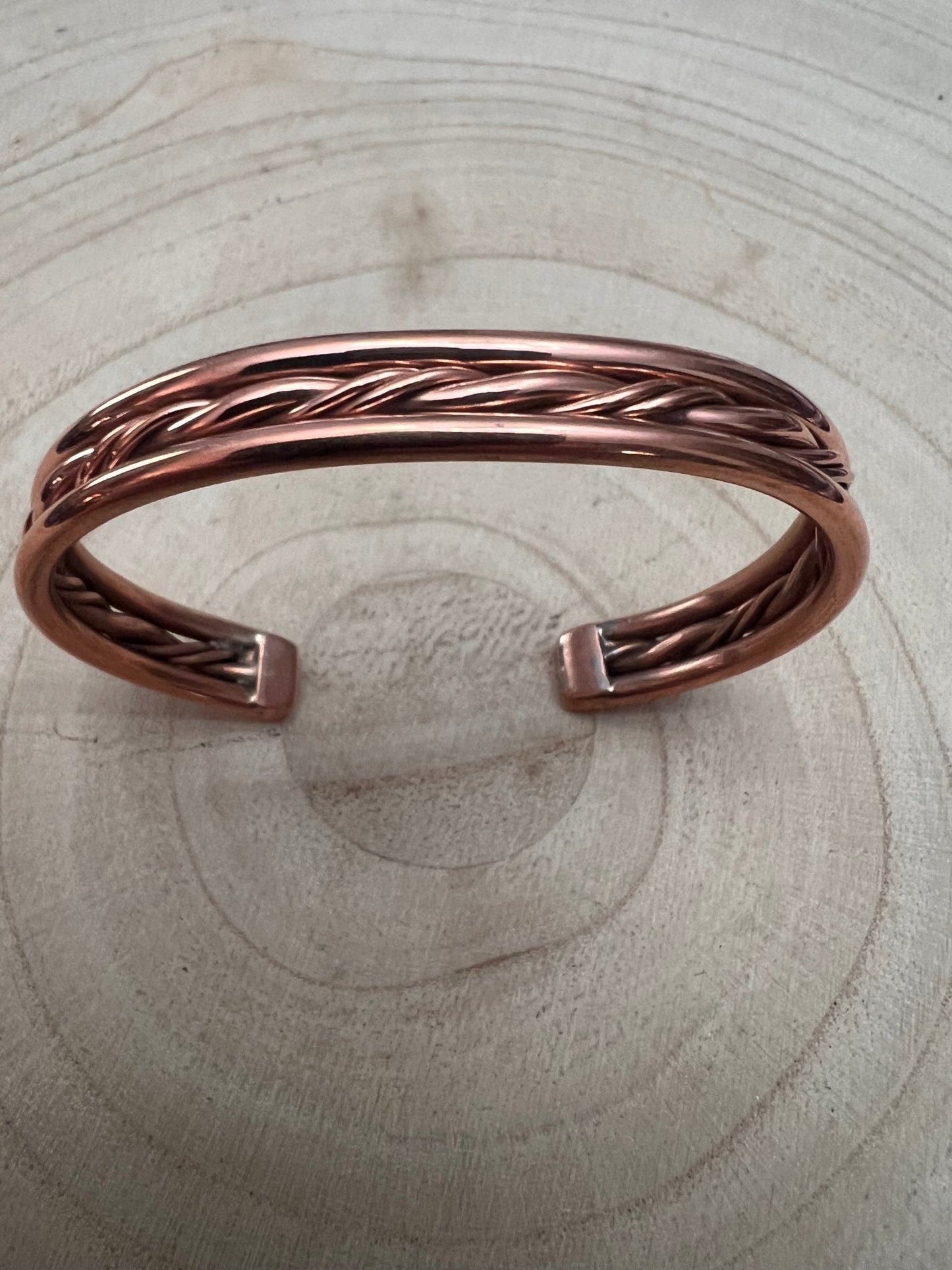 Elaine Tahe Navajo Copper Bracelet — 5/16" Wide (Fits 6" Wrist)