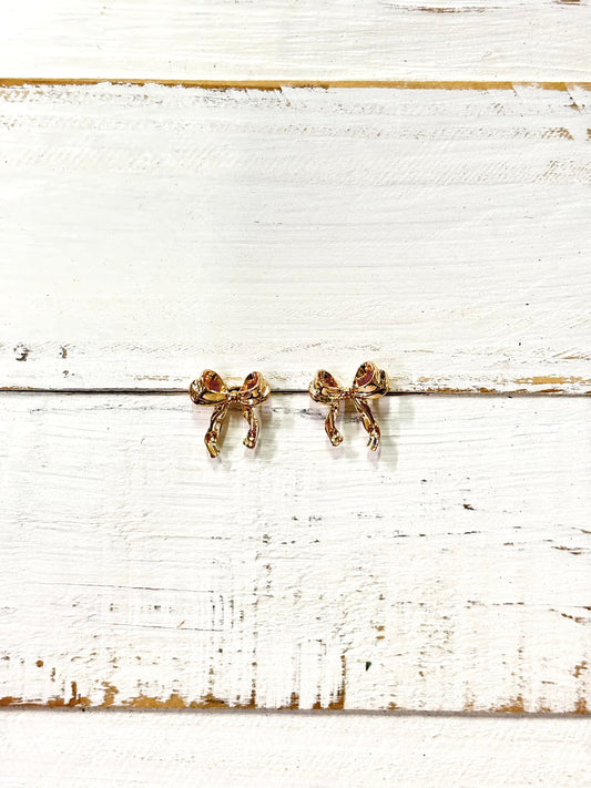 Goldie Bow Stud Earrings