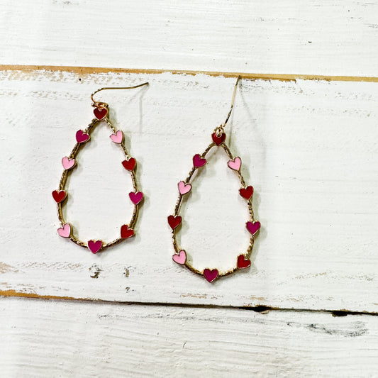 zLoving Heart Dangle Earrings