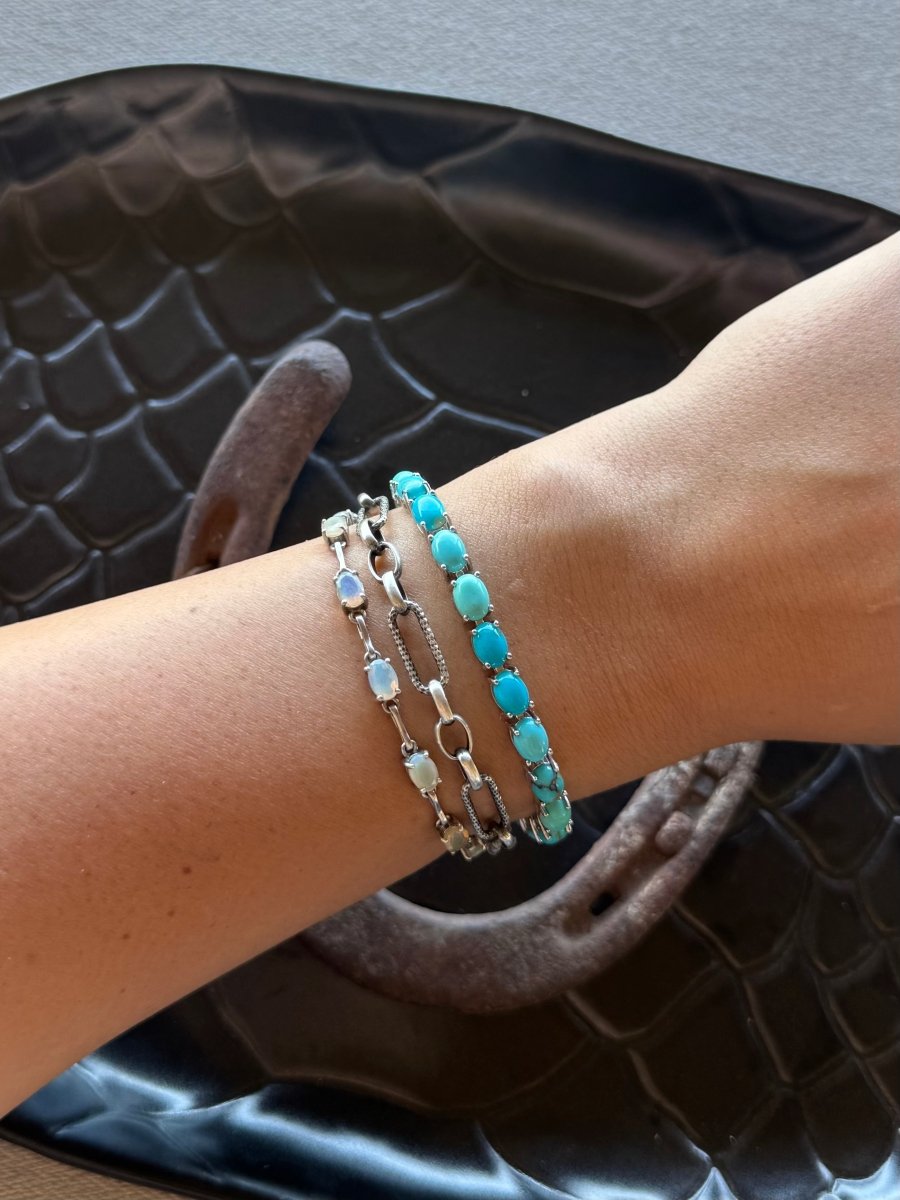 Even Cowgirls Get The Blues Turquoise Tennis Bracelet