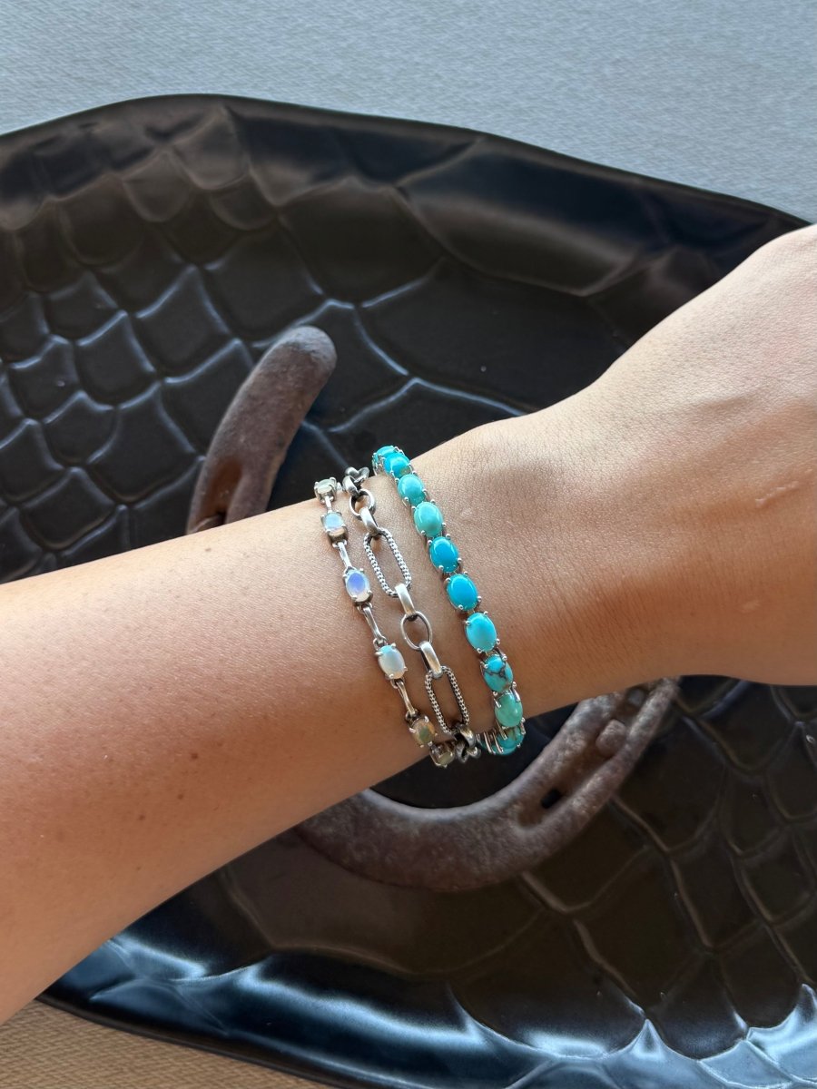Even Cowgirls Get The Blues Turquoise Tennis Bracelet
