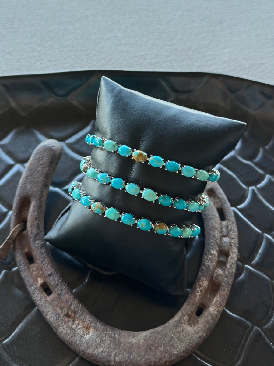 Even Cowgirls Get The Blues Turquoise Tennis Bracelet