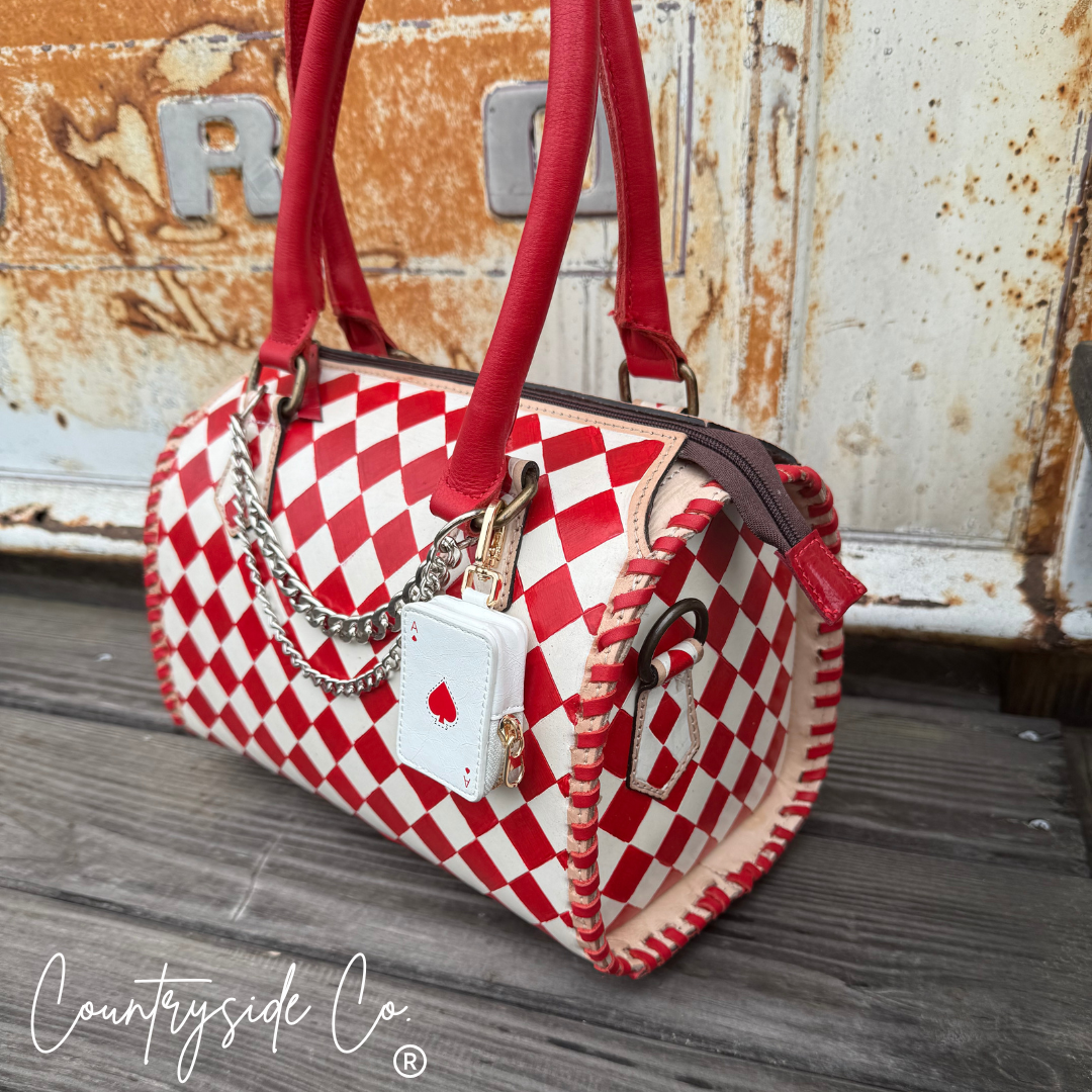Aces High Decorated Checkered Speedy Bag