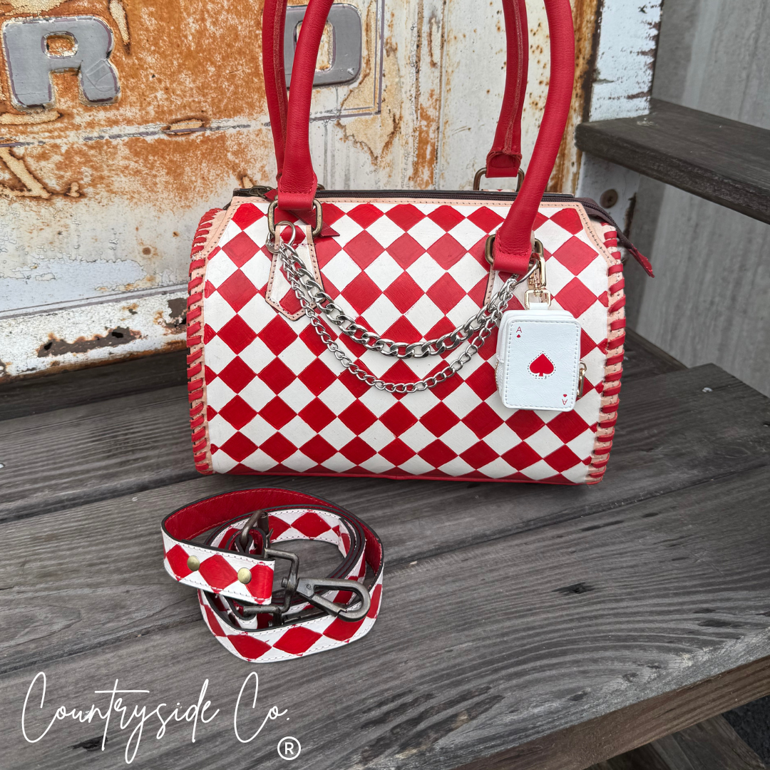 Aces High Decorated Checkered Speedy Bag