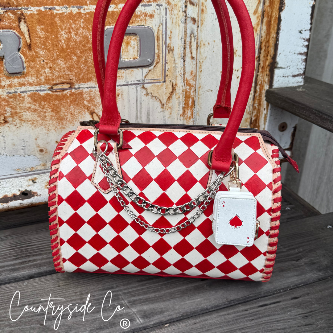 Aces High Decorated Checkered Speedy Bag