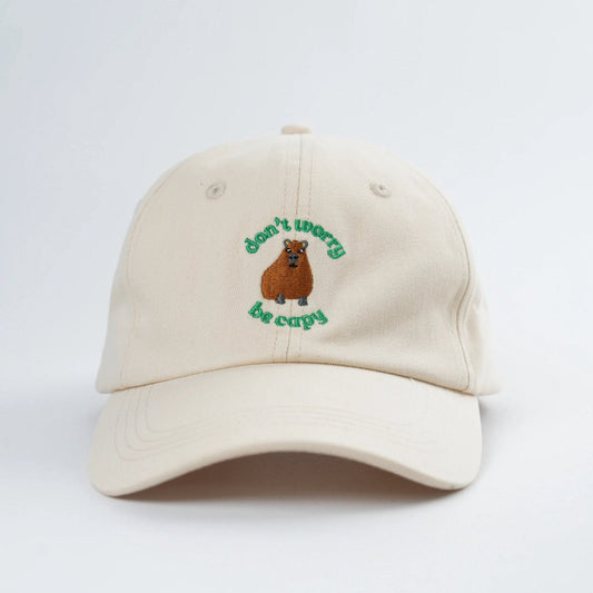 Family Matching 'Don't Worry, Be Capy' Embroidered Baseball Hat