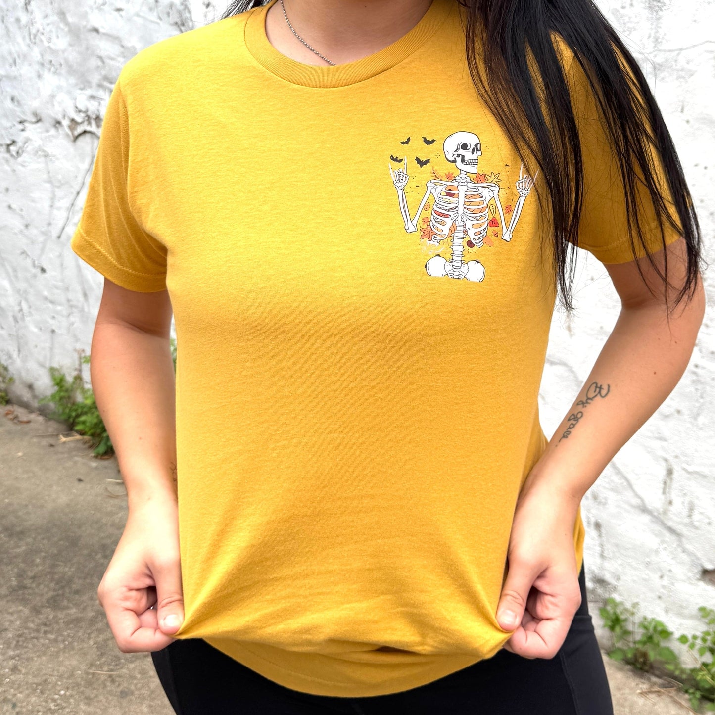 Fall Breeze Skeleton Graphic Tee