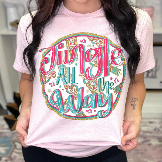 Jingle All The Way Circle Graphic Tee