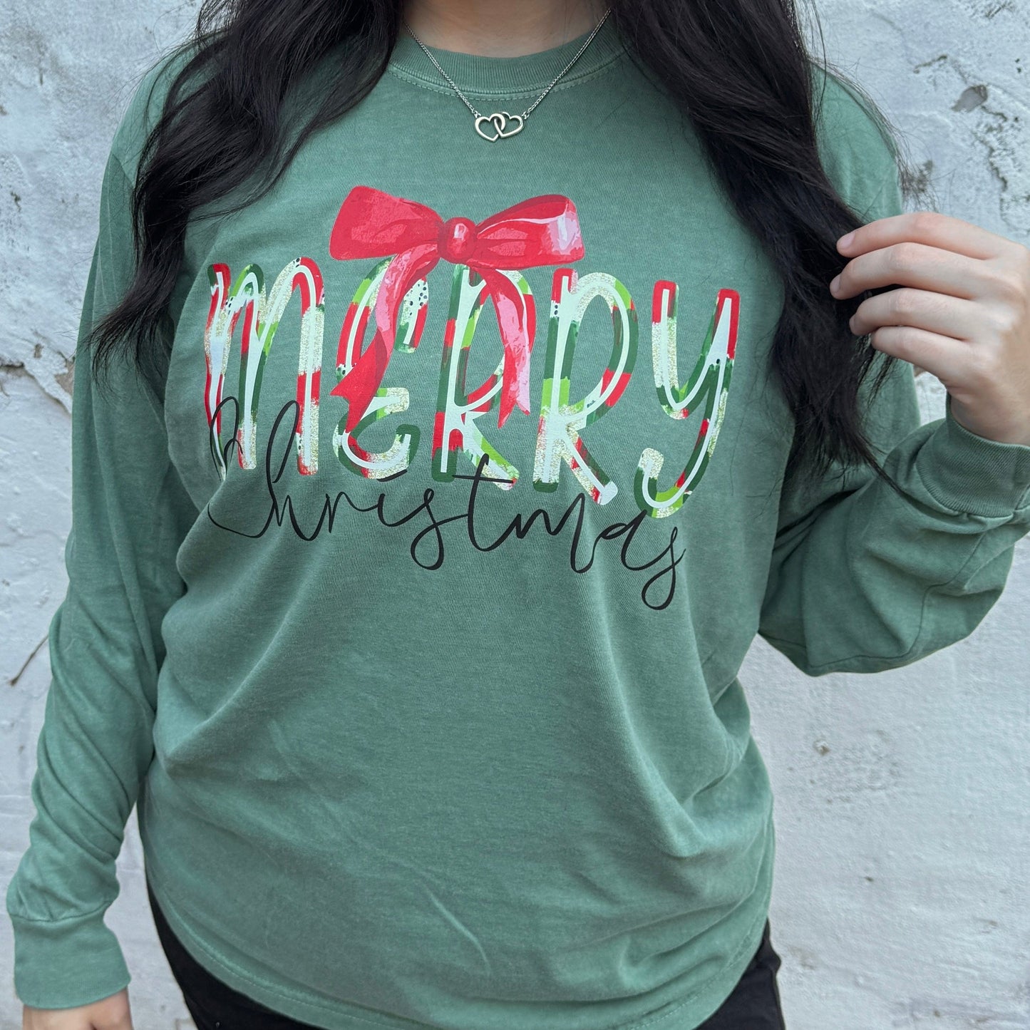Paint Stroke Merry Christmas Graphic Tee