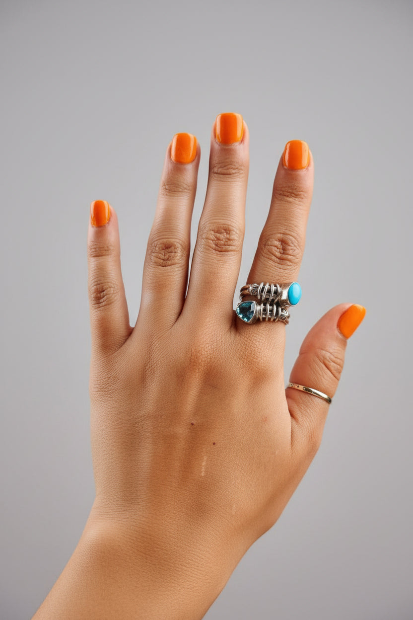 Fice Turquoise + Topaz Ring