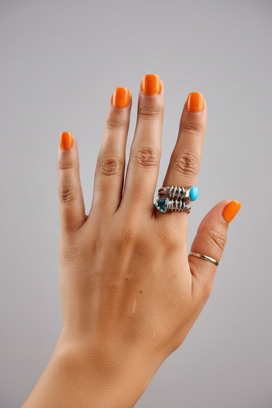Fice Turquoise + Topaz Ring