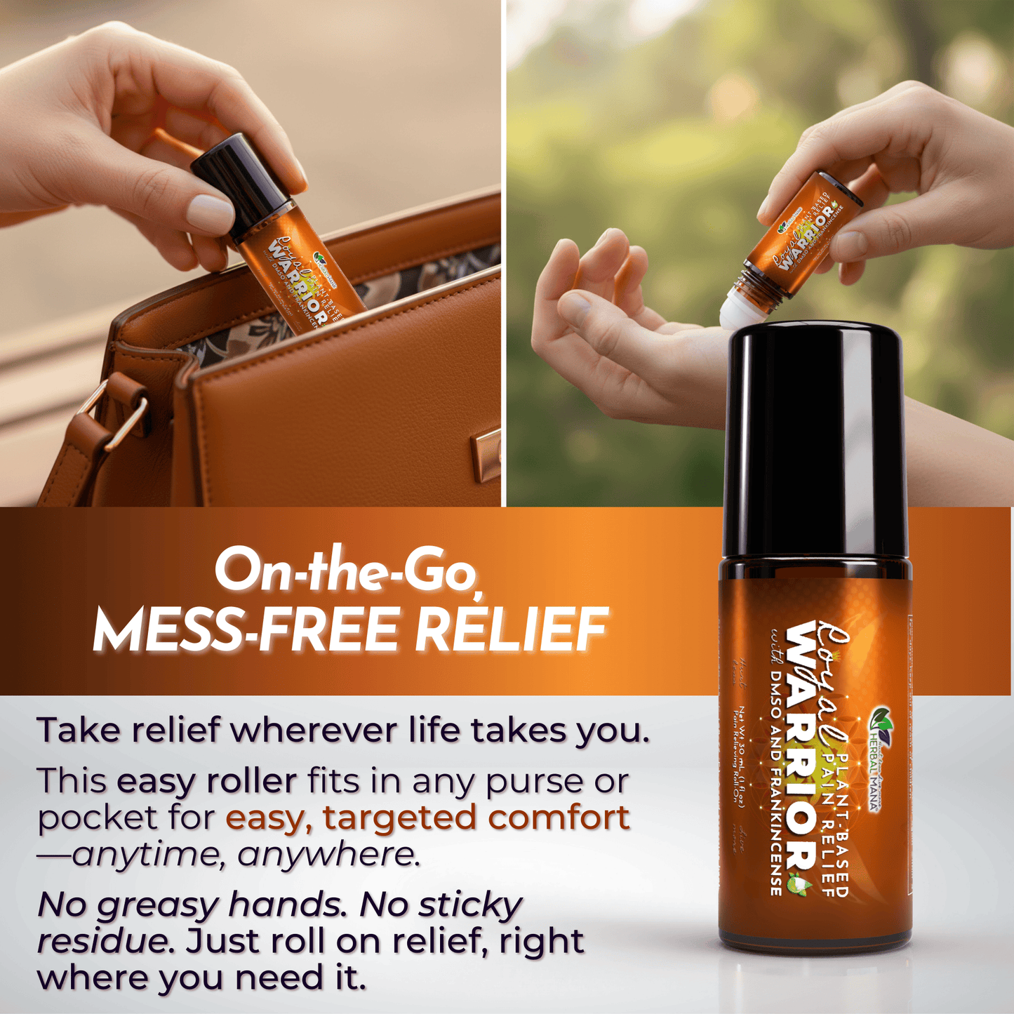 Cooling Frankincense DMSO Roll-On for Joint Pain Relief | Royal Warrior