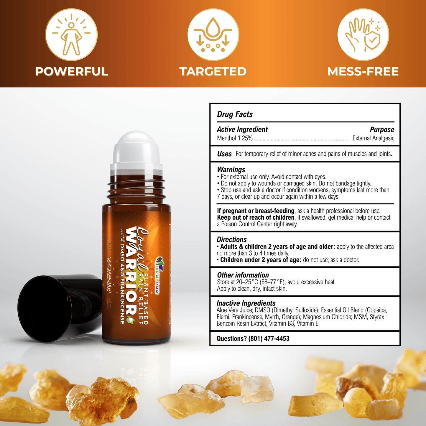 Cooling Frankincense DMSO Roll-On for Joint Pain Relief | Royal Warrior