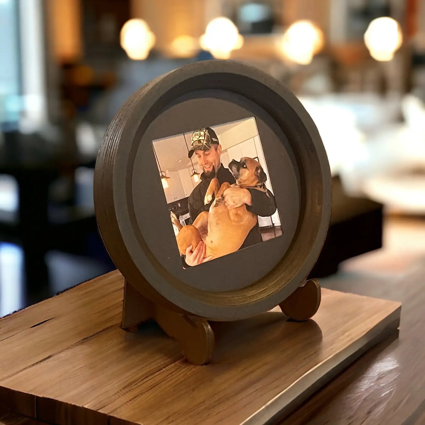 Small Black Wood Display Stand
