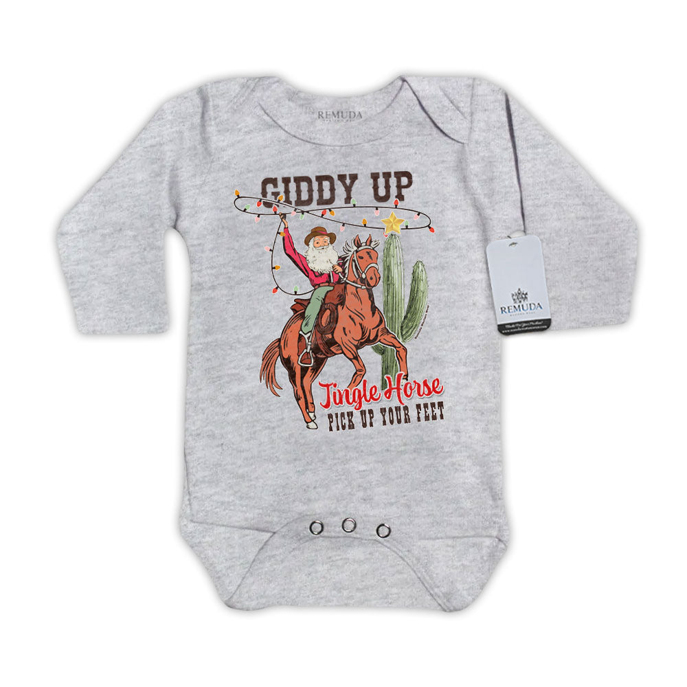 Giddy Up Jingle Horse - Christmas Infant One Piece Western Romper