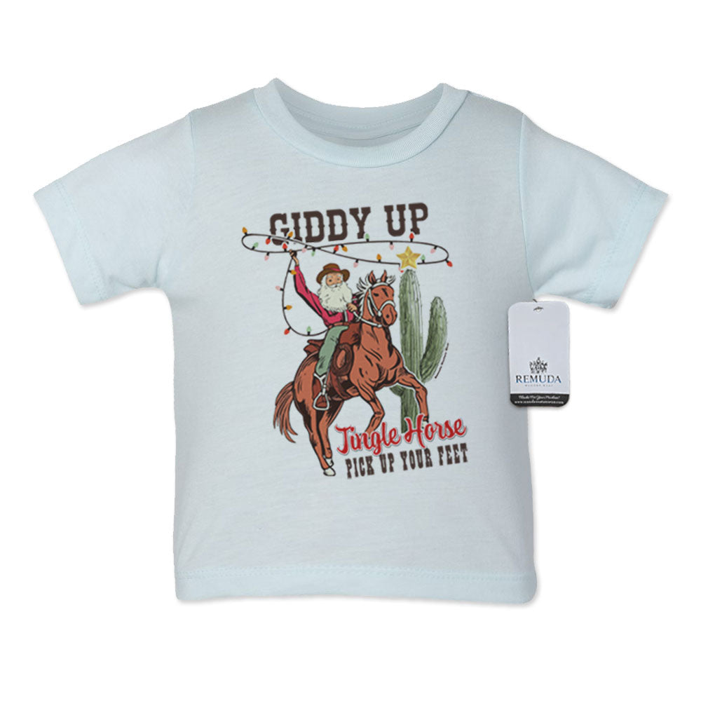 Giddy Up Jingle Horse - Infant Kids Christmas Tee T-Shirt