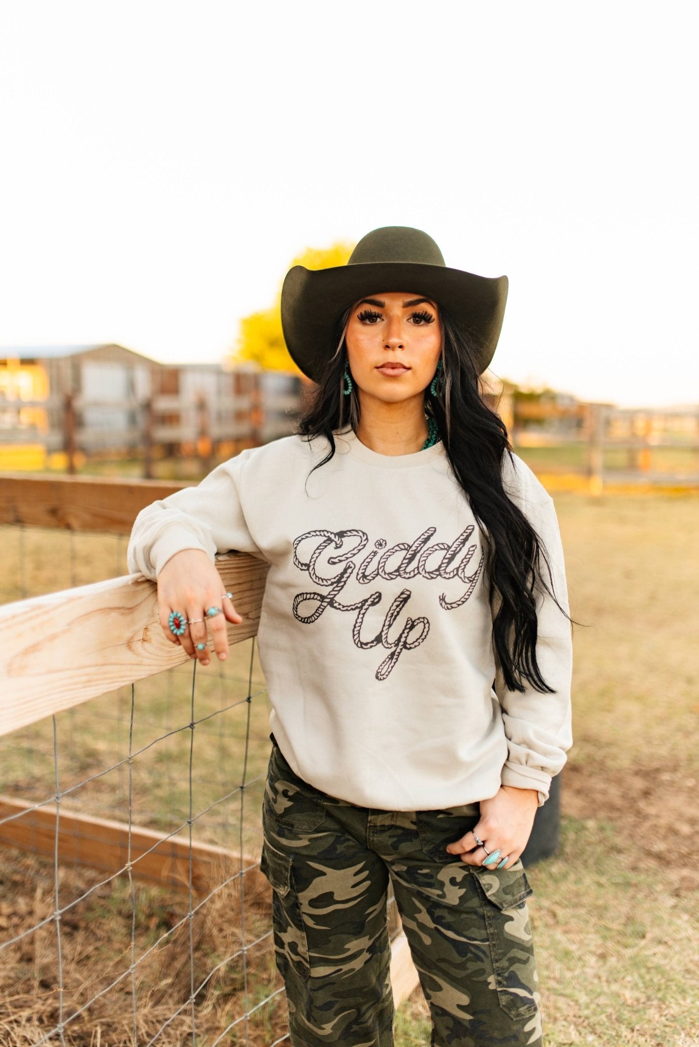 Giddy Up Twisted Rope Graphic Sweatshirt