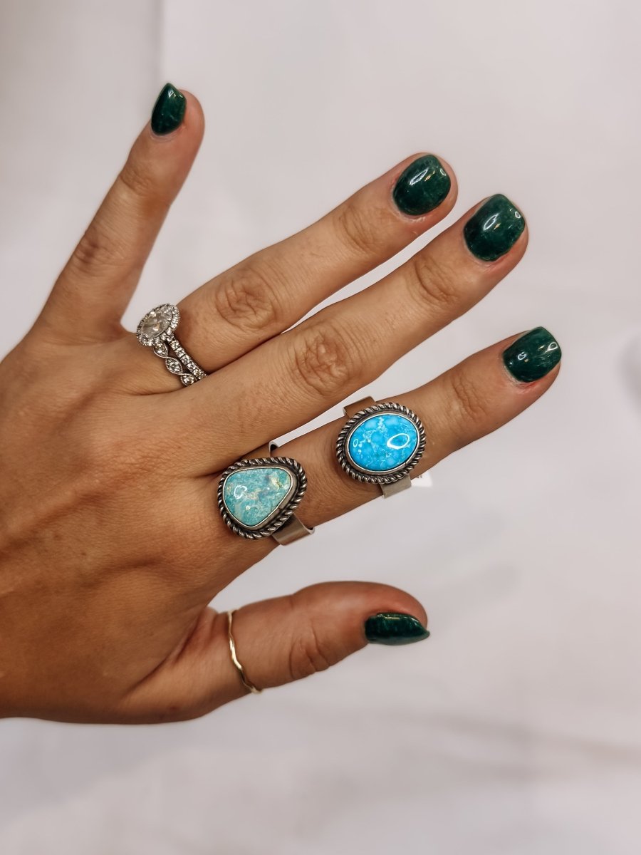 Glenrock Adjustable Turquoise Ring (Smaller)