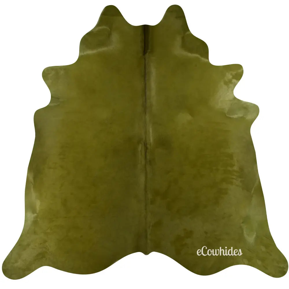 Green Dyed Cowhide Rug