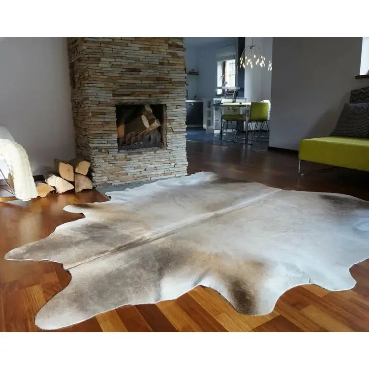 Grey Palomino Brazilian Cowhide Rug: LARGE
