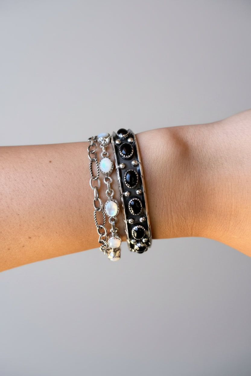 Hallsville Black Onyx Cuff Bracelet