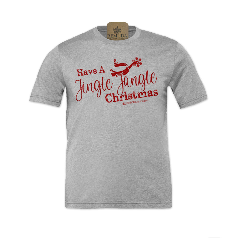 Have A Jingle Jangle Christmas - Adult Western Spur Christmas Tee T-Shirt