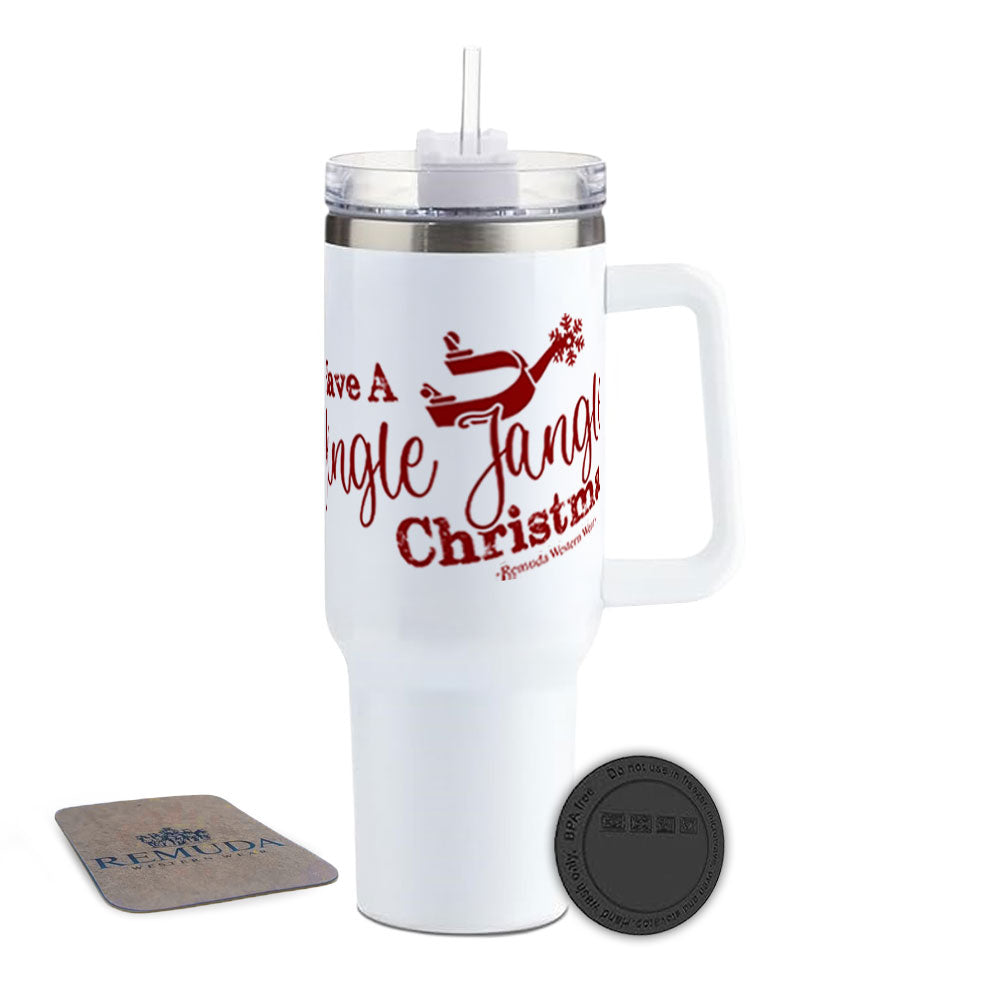 Have A Jingle Jangle Christmas - Insulated Western Tumbler w/ Handle