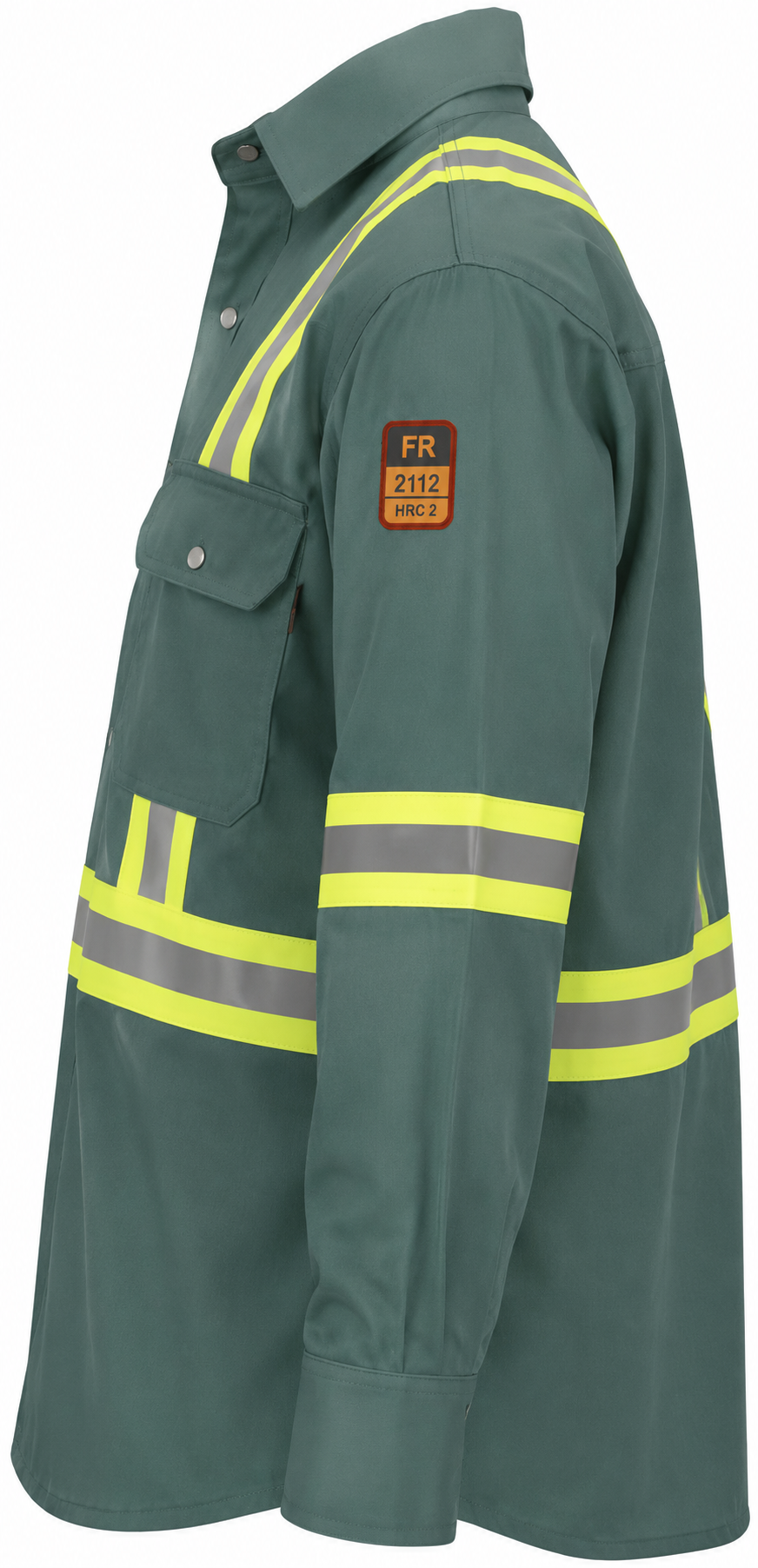Flame Resistant High Visibility Shirt - 100% C - 7 oz