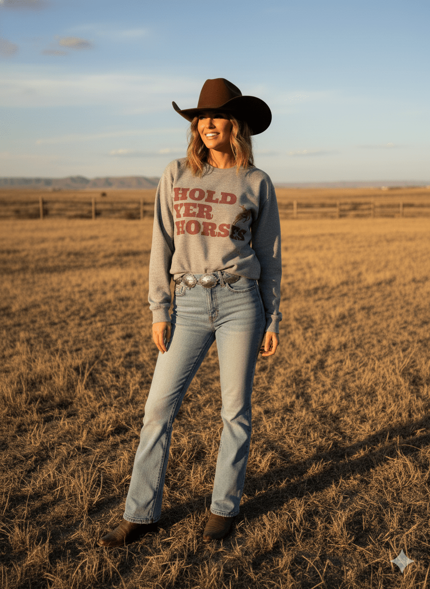 Hold Yer Horses Graphic Sweatshirt