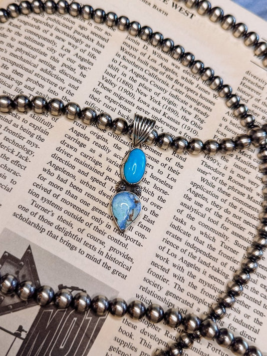 Hoover Golden Hills + Turquoise Necklace Pendant