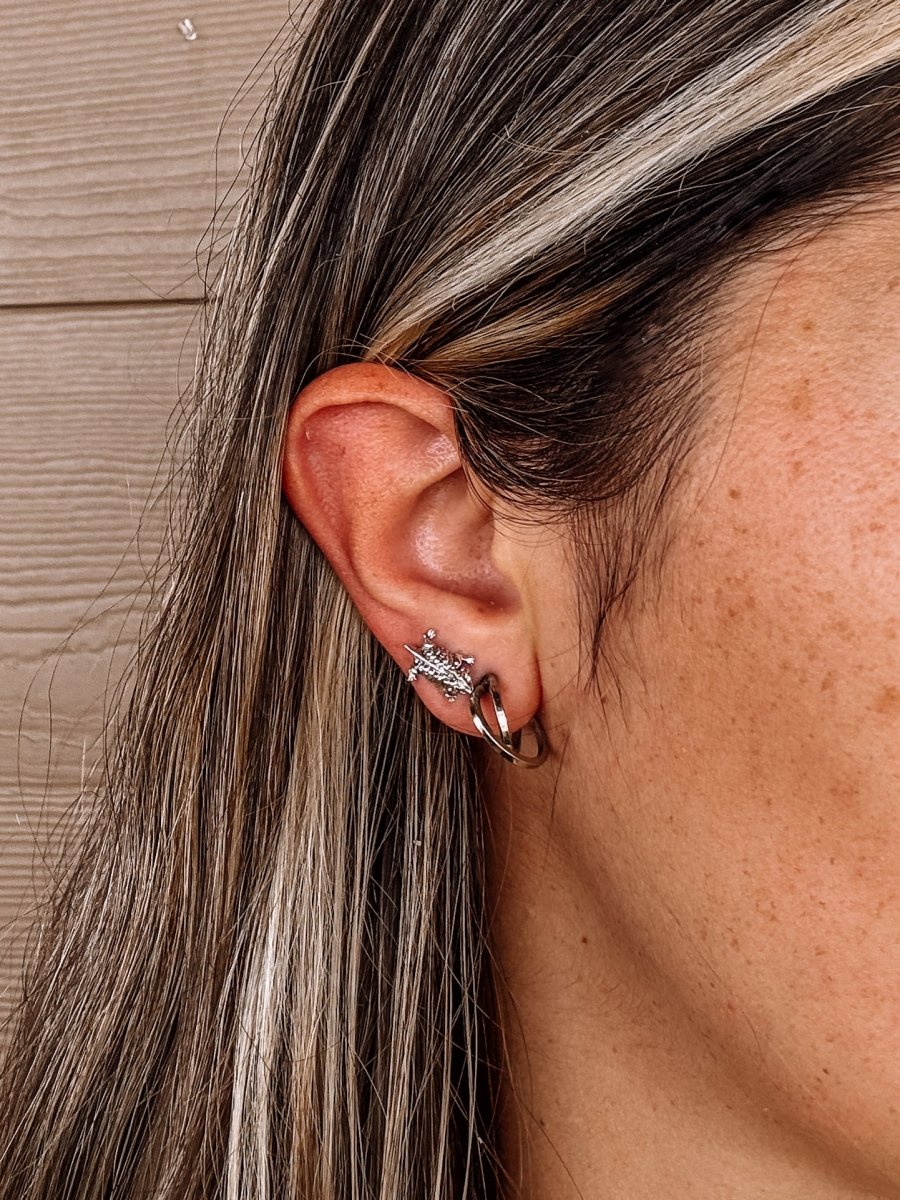 Horned Lizard/Toad Stud Earrings