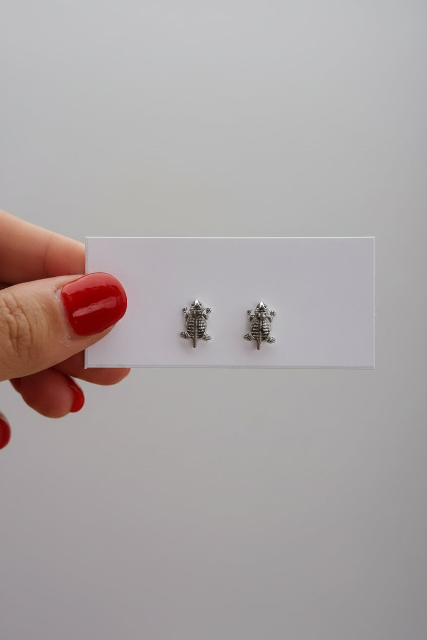 Horned Lizard/Toad Stud Earrings