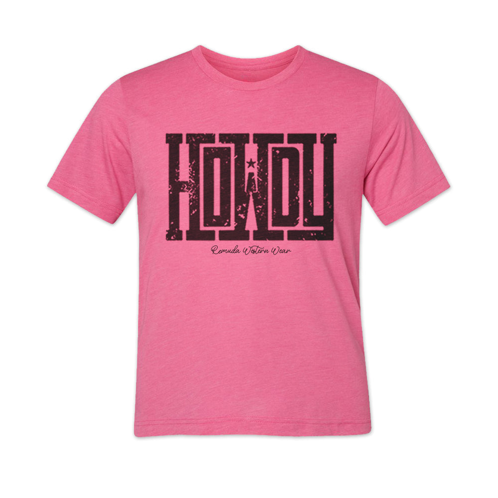 Howdy - Adult Unisex Western Tee T-Shirt - Color Group 1